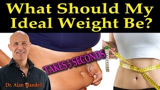 What Should My Ideal Weight Be?  (Takes 5 Seconds BMI Chart) - Dr Alan Mandell, D.C.
