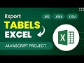 Export HTML table to excel | JavaScript download data as CSV