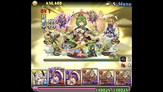 【パズドラ周回】転生ルシャナ降臨 ソロ安定周回 リィ×ウルド 2021.02.21