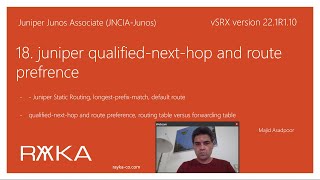 18. juniper qualified-next-hop and route prefrence