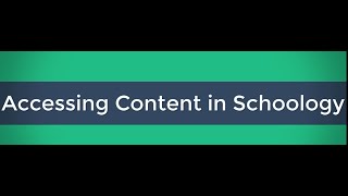 How to Access Class Materials in Schoology (English)