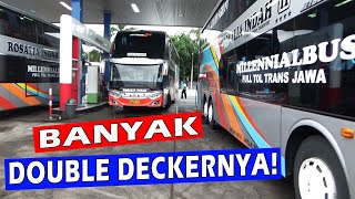 WOW, POM BENSIN ROSALIA INDAH BANYAK DOUBLE DECKERNYA! DIDOMINASI SCANIA DAN VOLVO PAK