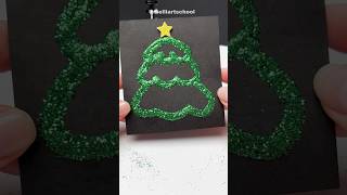 Christmas Tree with glitter technique! Easy! #creative #diy #christmas