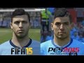 FIFA 15 vs PES 2015 MANCHESTER CITY Face Comparison