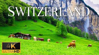 FLYING OVER SWITZERLAND (4K  UHD) - Relaxing Music With Beautiful Nature Film Fo