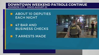 WCSO posts results of increased patrols in downtown Johnson City