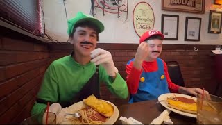 Breaking Social Norms: Mario and Luigi at Restaurant