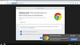 Spntextension.com fake Chrome update alert removal.