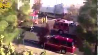 Paul Walker Dies car crash,   Paul Porsche Car on fire caught on camera RAW FOOTAGE 2013