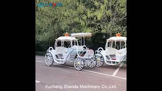 electric pumpkin carriage luxury royal horse cart withe cheaper price Zhenda horse cart for sale