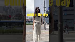 outfit of the day / 올화이트에 블랙 벨트로 포인트 선글라스는 필수!