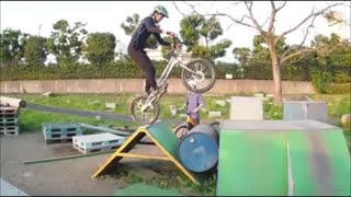 自転車トライアル　わくわくバイクトライアルひろば　土曜日の夕方　突き出しの日 Bicycle Trial Natsuki Saito