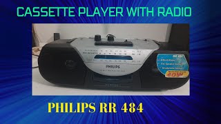 Sold - Philips RR 484 Two in One | Cassette Recorder with radio | fm sw and mw | 40 w pmpo