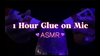 1 Hour Glue on Mic ASMR | Relaxing Sticky Sounds |No Talking | Soft Velvet ASMR by Sophie 💜🎧