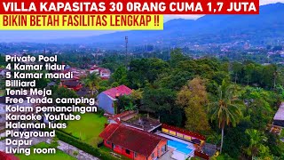 VILLA MURAH DI PUNCAK BOGOR‼️ FASILITAS LENGKAP KAPASITAS BESAR MUAT 30 ORANG | VILLA NESYA DINESKY