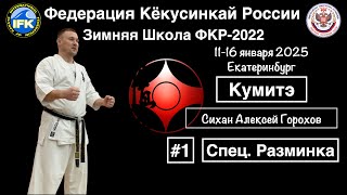 Зимняя Школа Федерации Кёкусинкай России-2025 / Сихан Горохов / Кумитэ / Специальная разминка (1)