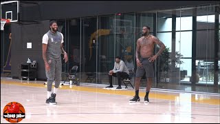 LeBron James & Anthony Davis Return To Lakers Practice For Social Distance Workout. HoopJab NBA