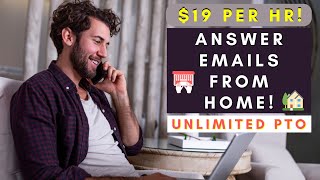 $19.50 PER HOUR! ANSWER EMAIL \u0026 CHAT FROM HOME | REMOTE WORK FROM HOME JOBS 2025