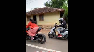 mummy#son#mummy bike odichal engane erikkum ennu nokku#girls#riders#kerala# mummy love#