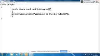 How to create a simple program in java hindi urdu