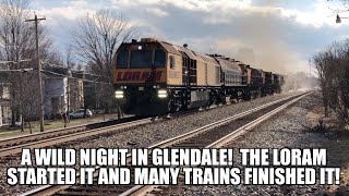 A wild night in Glendale! The LORAM rail grinder started the night and plenty of trains finished it!