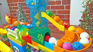 Satisfying Building Blocks Marble Run Race ASMR Water Marble Run