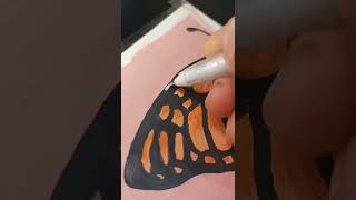 Easy Acrylic Painting Butterfly #shorts #art