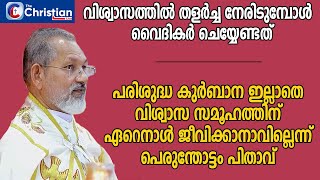 പരിശുദ്ധ കുർബാന ഇല്ലാതെ വിശ്വാസ സമൂഹത്തിന് ഏറെനാൾ ജീവിക്കാനാവില്ലെന്ന് പെരുന്തോട്ടം പിതാവ്