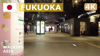 🇯🇵 Japan, Fukuoka: Kego Shrine \u0026 Tenjin Underground Mall Walking Tour - 4K