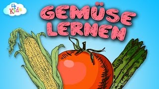 Gemüse Lernvideo für Kinder und Kleinkinder. Lebensmittel - Gemüsesorten lernen (deutsch)