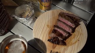 【ランエボでキャンプ】潮岬の無料キャンプ場で初スキレットステーキを食す Steak with skillet at camp