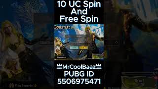 10 UC spin And Free Spin In Cloud Courtyard GILT  #10ucspin #freespin #shorts #pubgfreespin