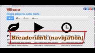 Breadcrumb menu navigation