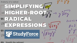 Simplify Radical Algebraic Expressions (higher-index roots)