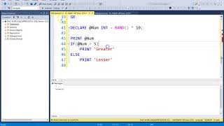 Advanced Databases - Control Structure IF-ELSE (SQL Server)