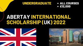 Abertay International Undergraduate Scholarship UK 2022