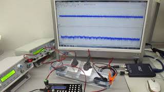 ４種類のスイープ発振による超音波実験