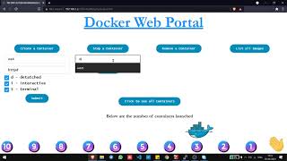 Docker Web Portal using JS & Python CGI
