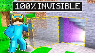 100 Invisible Door To My Secret Minecraft Base