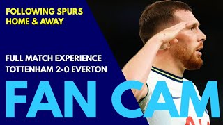 FAN CAM: Tottenham 2-0 Everton: Goals From Kane and Højbjerg: A Record 23 Points From First 10 Games
