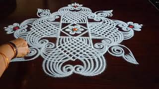 Amazing Maasi Madha Traditional Rangoli Designs 🏵️ 5*3*3 dots Easy Padi kolam Designs 🏵️ muggulu 🏵️