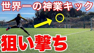 【サッカー神業】世界一のパントキックで世界一の神業に挑戦！