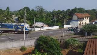 New KKS-Mount Lavinia Yal Devi train(S13 962) passing Kacheri, Jaffna