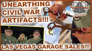 UNEARTHING CIVIL WAR ARTIFACTS!!! LAS VEGAS GARAGE SALES!!! Join the Journey on Picker Road!