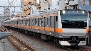 JR東日本中央線E233系T33編成各駅停車青梅行き国立駅到着(2024/7/10)