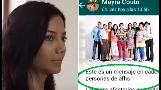 MAYRA COUTO LE ENVIA MENSAJE AL ELENCO DE 'AFHS' PARA QUE DEJEN DE HABLAR DEL AC0S0 DE ANDRES WIESE