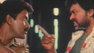 Chiranjeevi Fights With Police || Fight Scene || Gang Leader Full Movie Scenes