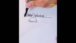 turn word TITANIC into a ship# easy drawing# how to draw ship # easy art # drawing# easy shorts