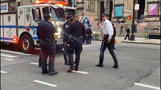 Police cordon off area outside New York church after shooting | AFP