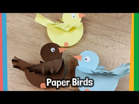 How to make paper Birds - simple craft activity for kids How to make paper Birds - simple craft activity for kids